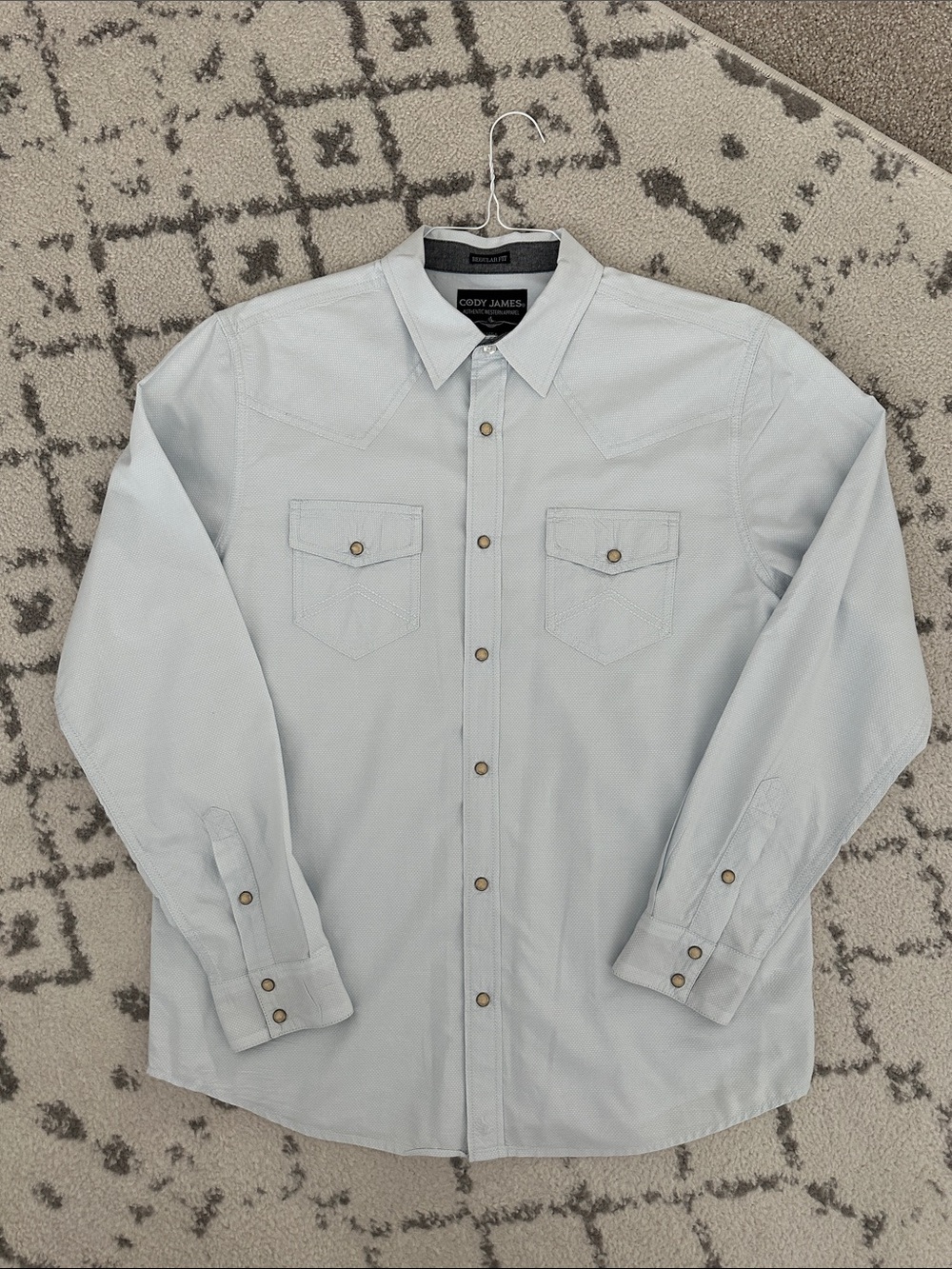Cody James Light Blue Western Button-Down Shirt